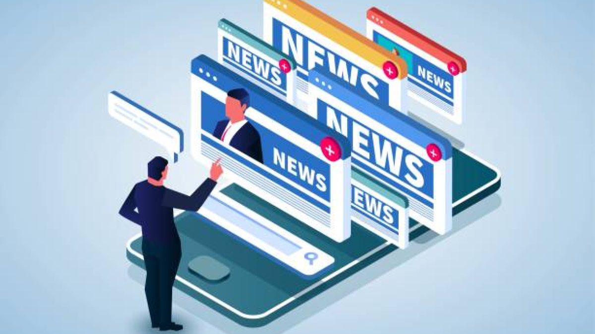 Online news search and reading, news updates, news websites, information on newspapers, public events, events, announcements on smartphone screen