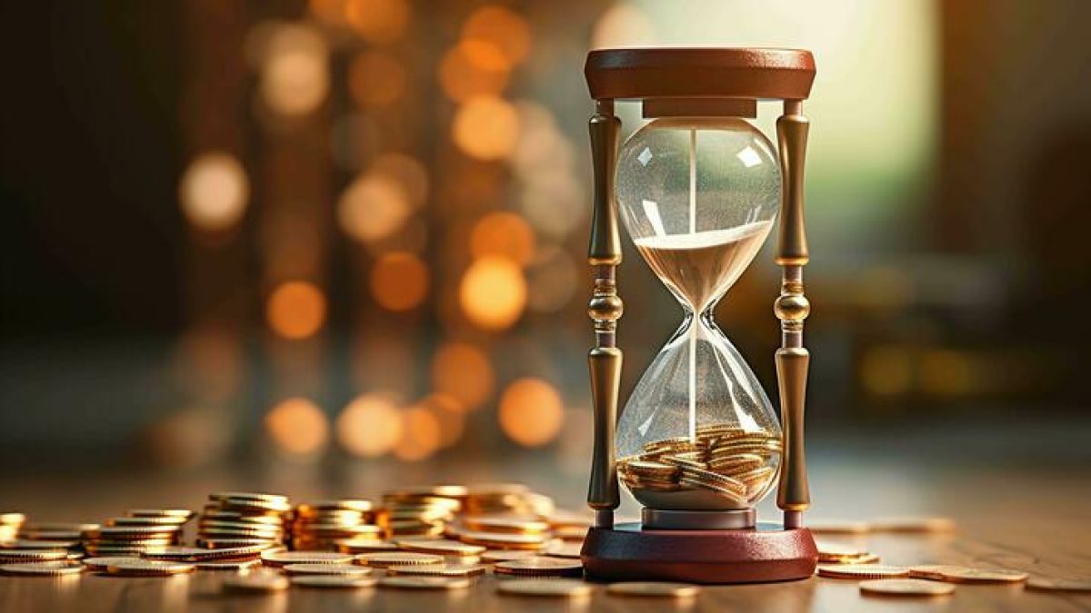 time-is-money-hourglass-and-coins-symbolize-the-value-of-every-moment-in-business-photo